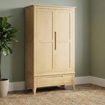Twyford Oak 2 Door 1 Drawer Wardrobe