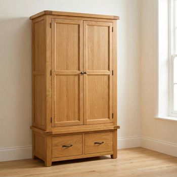 Somer Oak 2 Door 2 Drawer Wardrobe