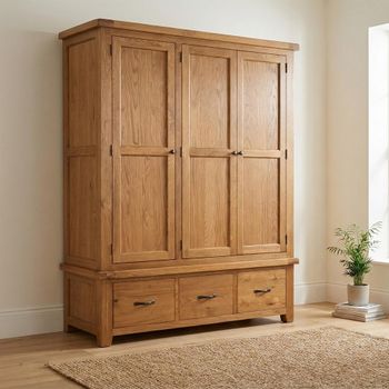 Somer Oak 3 Door Wardrobe