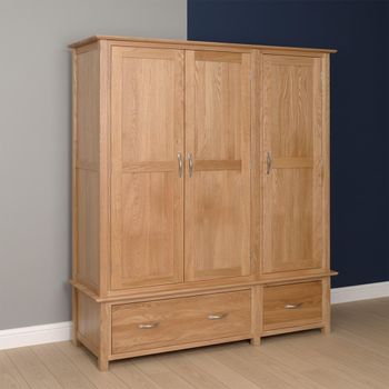 Nimbus Oak 3 Door Wardrobe