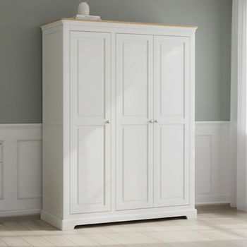 Cromwell White Painted 3 Door Wardrobe