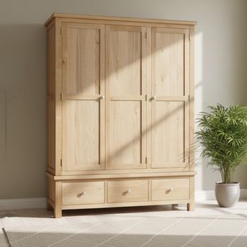 Appleby Oak 3 Door Wardrobe