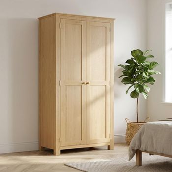 Arlington Oak 2 Door Wardrobe