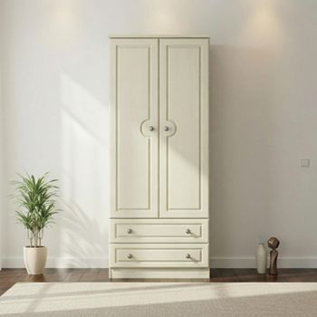 Pembroke Cream 2 Door 2 Drawer Double Wardrobe
