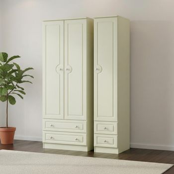 Pembroke Cream 3 Door 4 Drawer Tall Triple Wardrobe