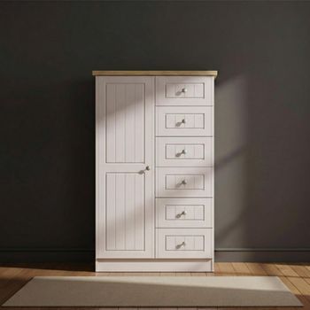 Vienna Cashmere 1 Door Midi Wardrobe