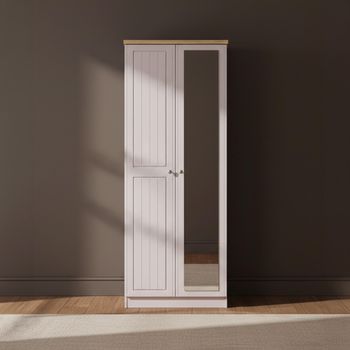 Vienna Cashmere 2 Door 1 Mirror Tall Wardrobe