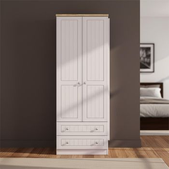 Vienna Cashmere 2 Door 2 Drawer Tall Wardrobe