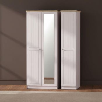 Vienna Cashmere 3 Door 1 Mirror Triple Wardrobe