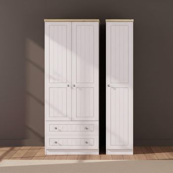 Vienna Cashmere 3 Door LHF 2 Drawer Triple Wardrobe