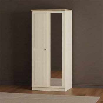 Vienna Cream 2 Door 1 Mirror Wardrobe