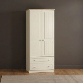 Vienna Cream 2 Door 2 Drawer Double Wardrobe