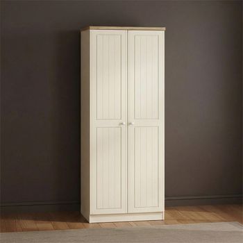 Vienna Cream 2 Door Tall Plain Wardrobe