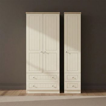 Vienna Cream 3 Door 4 Drawer Tall Triple Wardrobe