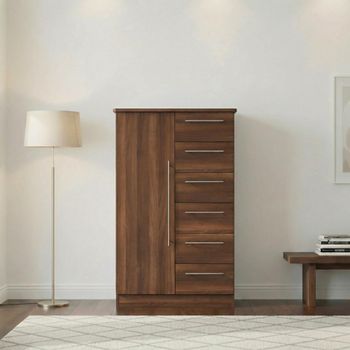 Sherwood Walnut Midi 1 Door Wardrobe