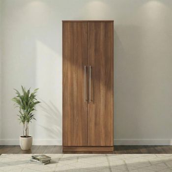 Sherwood 2 Door Tall Plain Walnut Wardrobe