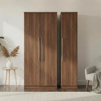 Sherwood 3 Door Triple Walnut Wardrobe