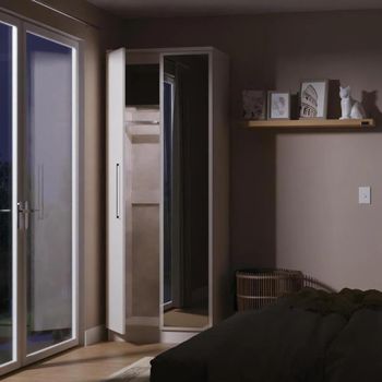 Paris Cashmere 2 Door 1 Mirror Tall Wardrobe