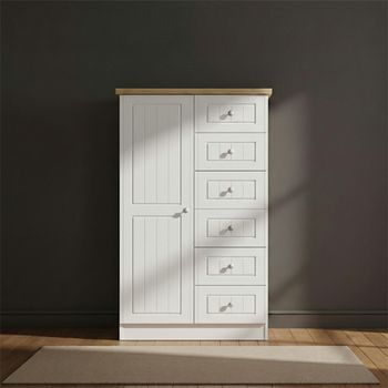 Vienna Porcelain 1 Door Midi Wardrobe