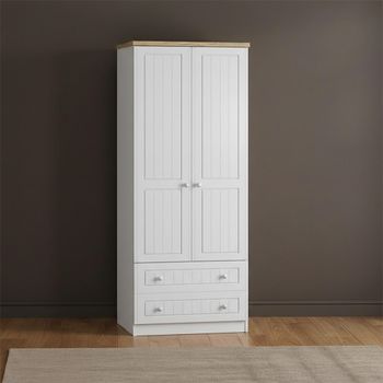 Vienna Porcelain 2 Door 2 Drawer Double Wardrobe