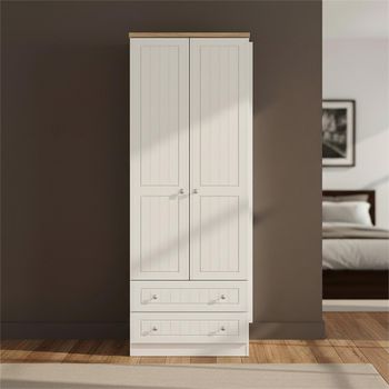 Vienna Porcelain 2 Door 2 Drawer Tall Wardrobe
