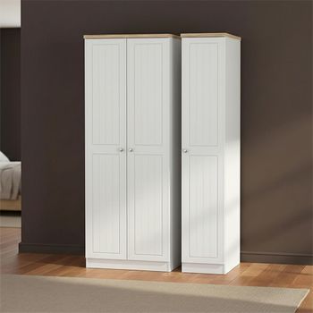 Vienna Porcelain 3 Door Tall Triple Wardrobe