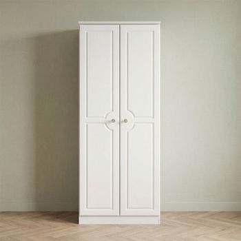 Crystal Plain White 2 Door Wardrobe