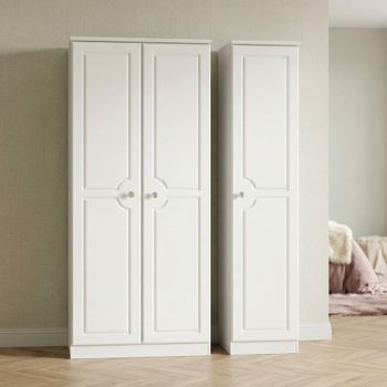 Crystal White 3 Door Triple Wardrobe