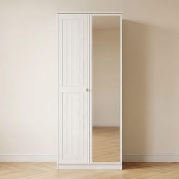 Warwick White 2 Door 1 Mirror Wardrobe