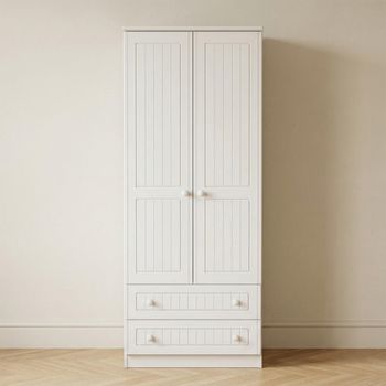 Warwick White 2 Door 2 Drawer Double Wardrobe