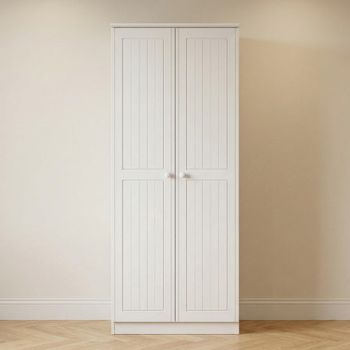 Warwick White 2 Door Plain Wardrobe