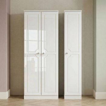 Balmoral White Gloss 3 Door Tall Triple Wardrobe
