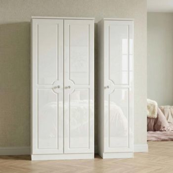 Balmoral White Gloss 3 Door Triple Wardrobe