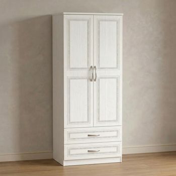 Dorset White 2 Door 2 Drawer Double Wardrobe