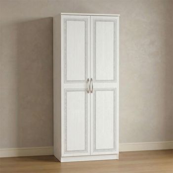 Dorset White 2 Door Plain Wardrobe