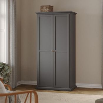 Paris Grey 2 Door Wardrobe