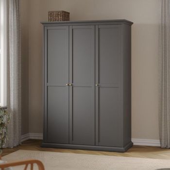 Paris Grey 3 Door Wardrobe