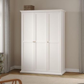 Paris White 3 Door Wardrobe