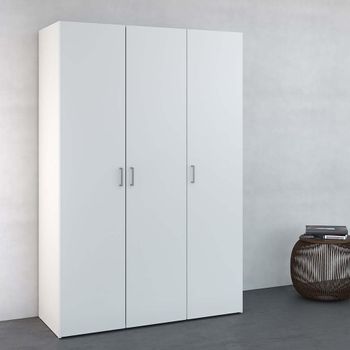 Space White 3 Door Wardrobe