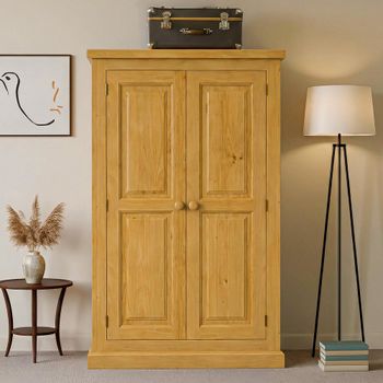 Churchill Waxed Pine 2 Door Kids Wardrobe