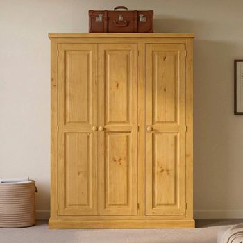 Churchill Waxed Pine 3 Door Wardrobe