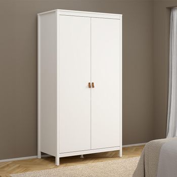 Barcelona White 2 Door Wardrobe