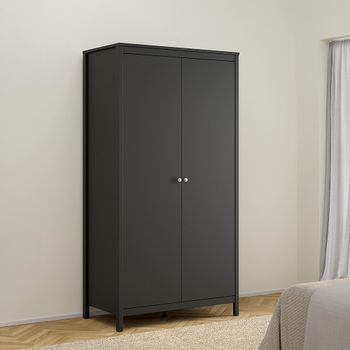 Madrid Black 2 Door Wardrobe