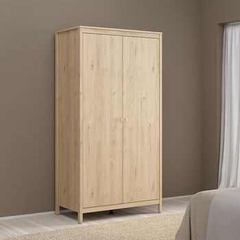 Madrid Jackson Hickory Oak 2 Door Wardrobe