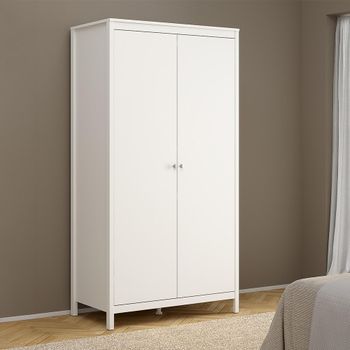 Madrid White 2 Door Wardrobe