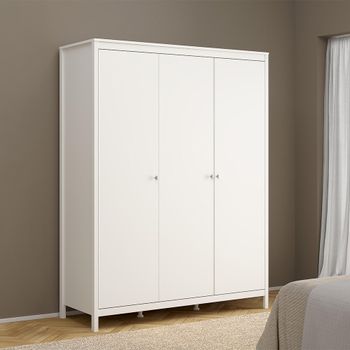 Madrid White 3 Door Wardrobe