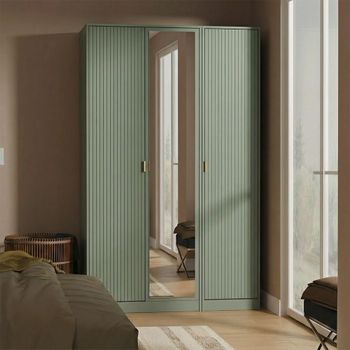 Nashville Green 3 Door 1 Mirror Tall Triple Wardrobe