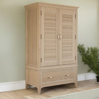 Ennis Natural Matt Lacquered 2 Door 1 Drawer Wardrobe