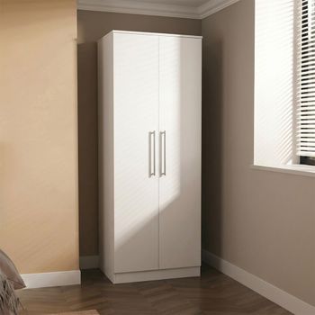 Worcester White 2 Door Tall Plain Wardrobe