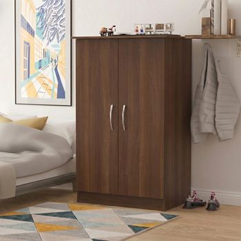Avon 2 Door Midi Walnut Wardrobe